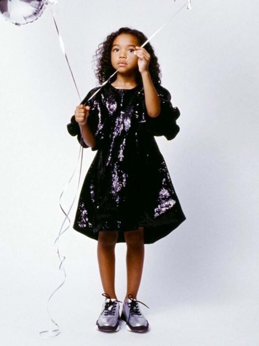 Marc Jacobs Girls Black Mini-Me Sequin Dress size 8